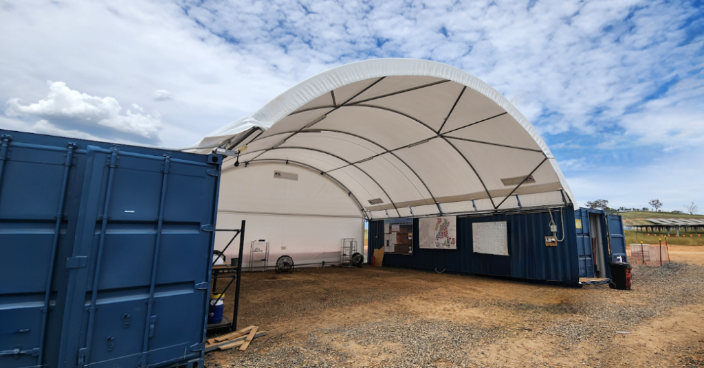 National Energy Services: Fabric Shelter for Laydown Area