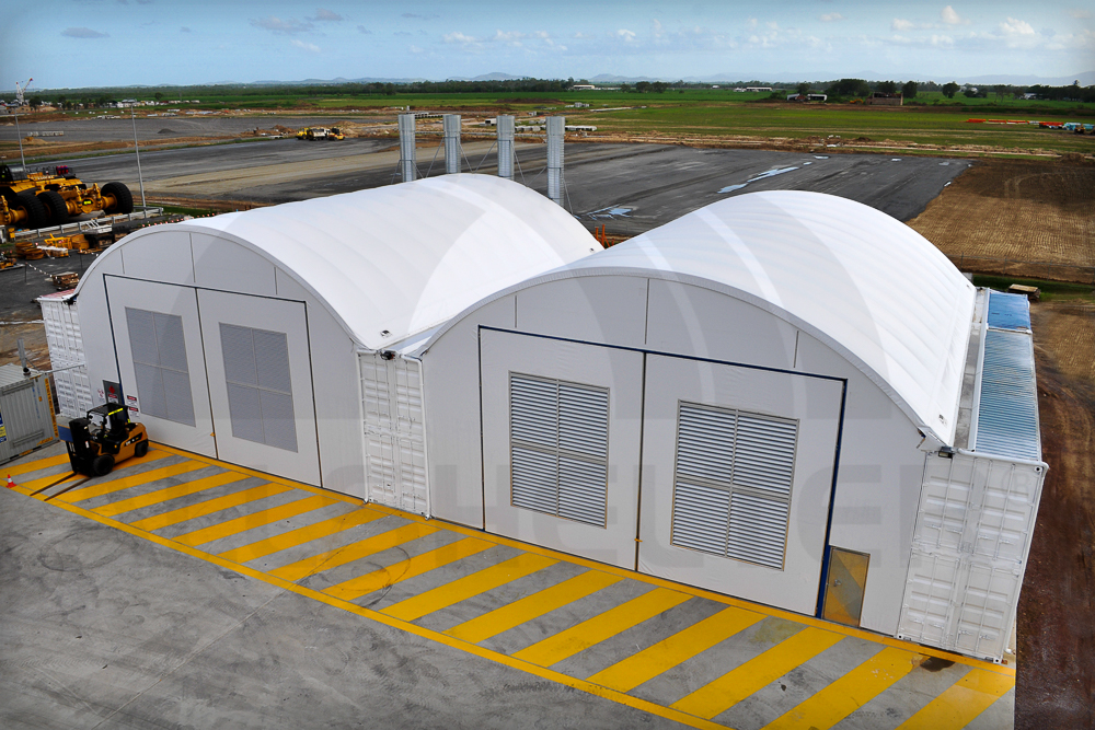 Image of fully enclosed Allshelter Container Shelters.